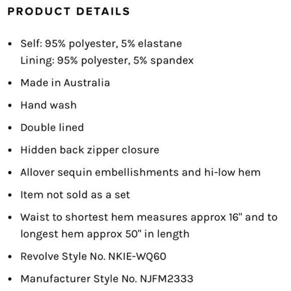 Nookie Smoke Show Skirt in Black Sequin - Picture 9 of 9